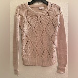 Shrinking Violet Chalk Pink Knit Sweater